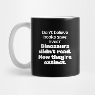 Funny (dinosaur) english teacher joke/pun Mug